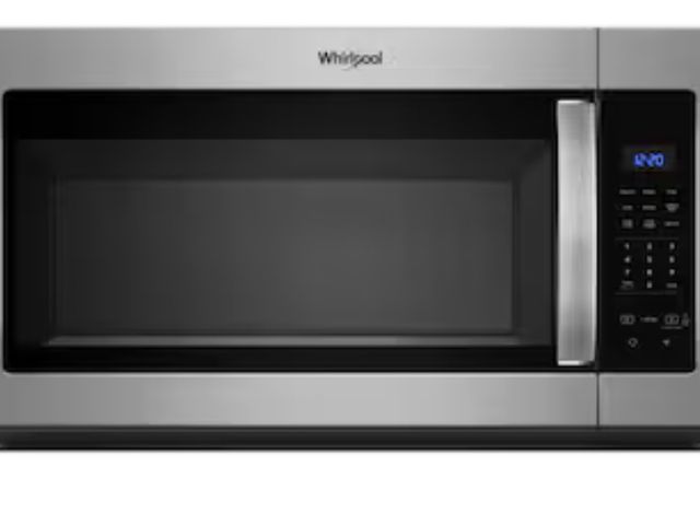 Lot 96-179652 - Whirlpool 1.7-cu ft Over-the-Range Microwave ( Fingerprint Resistant Stainless Steel) MSRP $419 Used...