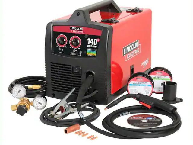 Lot 96-166703 - Lincoln Electric
Weld-Pak 140 Amp MIG and Flux-Core Wire Feed Welder, 115V, Aluminum Welder with Spo...