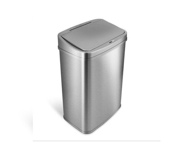 Lot 96-174380 - NINESTARS 13 Gal. Silver Stainless Steel
Rectangular Shape Motion Sensor Trash Can New