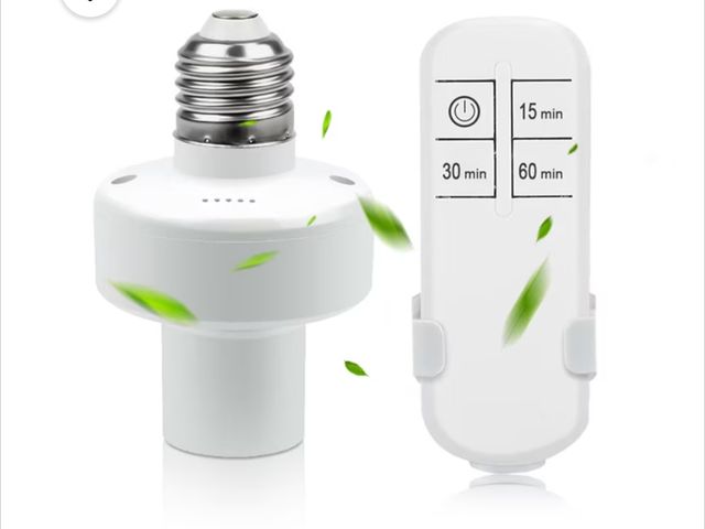 Lot 96-230900 - Remote Control Light Lamp Socket, EEEkit E26 E27 Bulb Base Holder, Wireless Light Switch Kit with Ti...