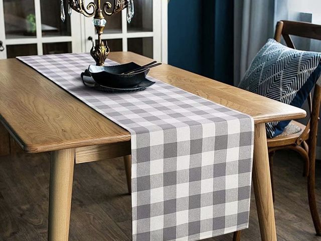 Lot 96-195099 - 10 pack of LONG WAY 100% Cotton Dining Table Runner-13 by 72 inches,Buffalo Check Table Runner Machi...