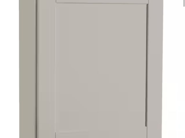 Lot 96-163233 - Hampton Bay Shaker 24 in. W x 12 in. D x 30 in. H Assembled Wall Kitchen Cabinet in Dove Gray Has Sh...