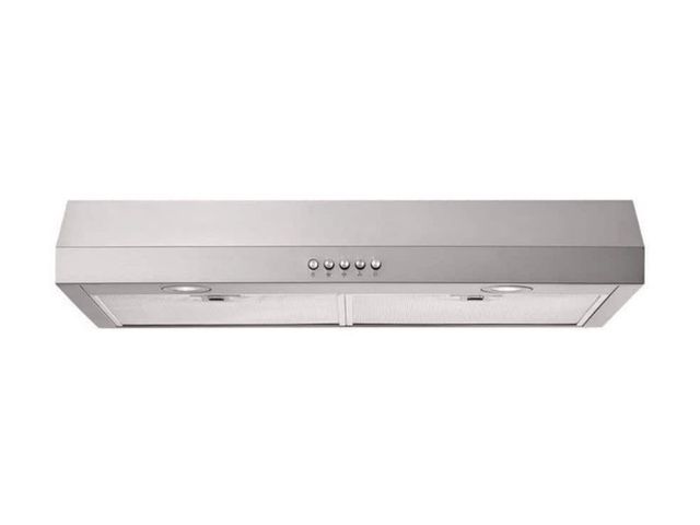 Lot 96-210899 - Vissani 30 in. 320CFM Convertible
Under Cabinet Range Hood in Stainless Steel MSRP $179 New