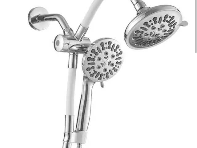 Lot 96-211282 - BWE

8-Spray Shower Faucet Set Hand Held Shower &amp; Rain Shower Separately or Together with Stainl...