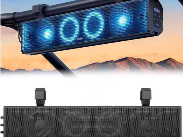 Lot 96-177741 - Ehaho 25 Inch UTV Sound Bar, ATV SoundBar Bluetooth with RGB Lighting, IP66 Waterproof Golf Cart Sou...