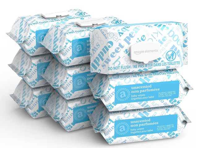 Lot 96-180261 - Amazon Elements Baby Wipes, Unscented, 810 Count, Flip-Top Packs
New