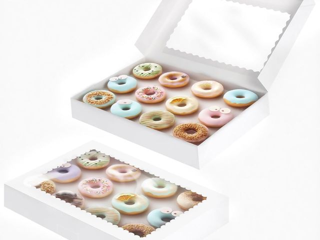 Lot 96-179072 - 40pcs Cake Bakery Boxes, 16x11x2.5 Bakery Box with Window, for Chocolate Covered Strawberries, Macar...