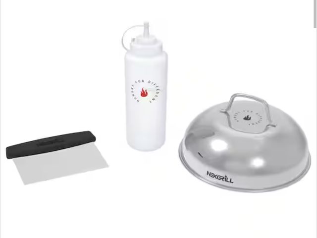 Lot 96-174342 - Nexgrill 
Griddle Tools Starter Pack 3-Piece unused, appears to be missing scraper tool