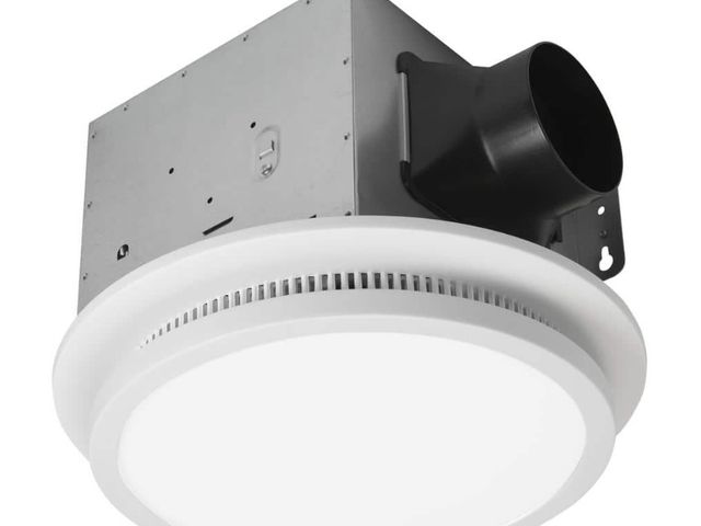 Lot 96-182671 - Commercial Electric
110 CFM 1.5 Sones Ceiling Bathroom Exhaust Fan with Bluetooth, Humidity Sensor, ...