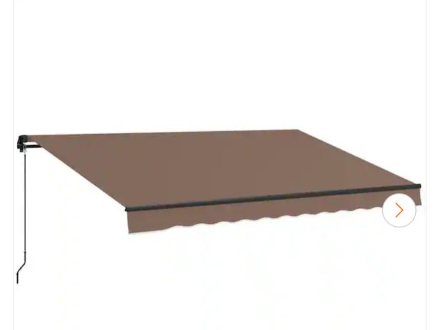 Lot 96-159628 - Outsunny 
13 ft. Retractable Awning, Patio Awning Sunshade Shelter 156 in. Projection in Coffee new ...