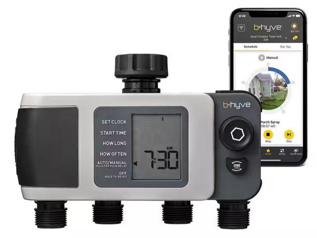 Lot 96-179868 - Orbit B-hyve XD Bluetooth 4-Outlet Hose Watering Timer Sprinkler Timer New