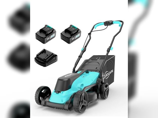Lot 96-172009 - 2025 Model) YARDCARE 36V Brushless Cordless Lawn Mower with 2X4.0Ah Batteries, LED Display Screen, E...