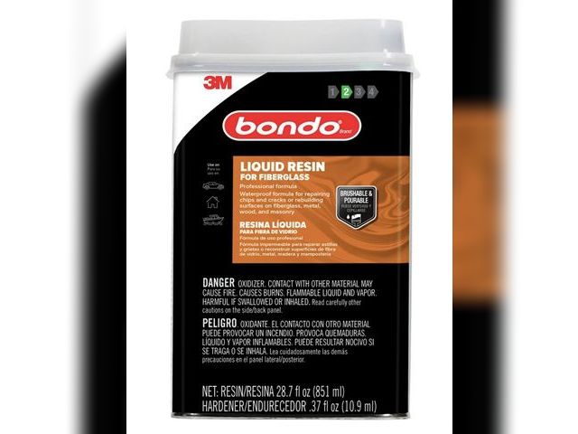 Lot 96-182209 - Bondo Fiberglass Resin, 00402, 0.9 Quart

New