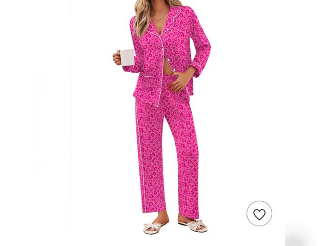 Lot 96-230527 - Ekouaer Pajamas for Women Set Button Down Pj Long Sleeve Shirt and Pants Lounge Sets Fall Sleepwear ...