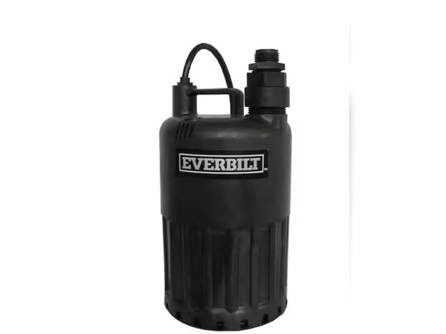 Lot 96-169807 - Everbilt
1/2 HP Waterfall Submersible Utility Pump
MSRP $139.99
Used untested