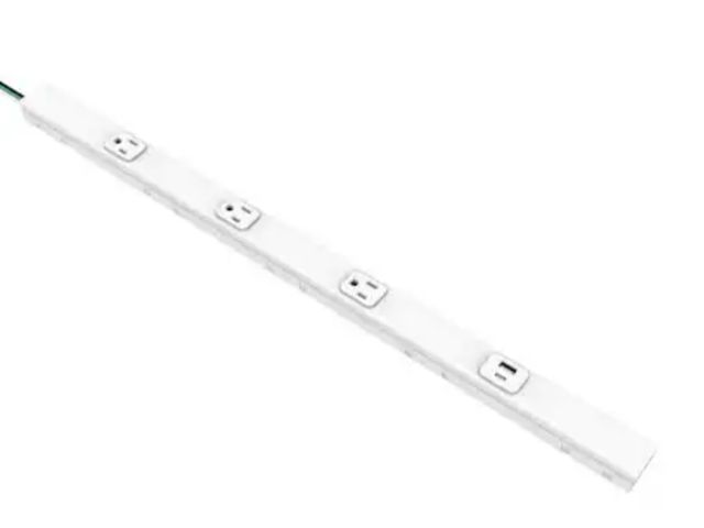 Lot 96-179830 - Commercial Electric
Cordless 24 in. 3-Outlet Power Strip with 1 USB-A and 1 USB-C, White
Open Box 
A...