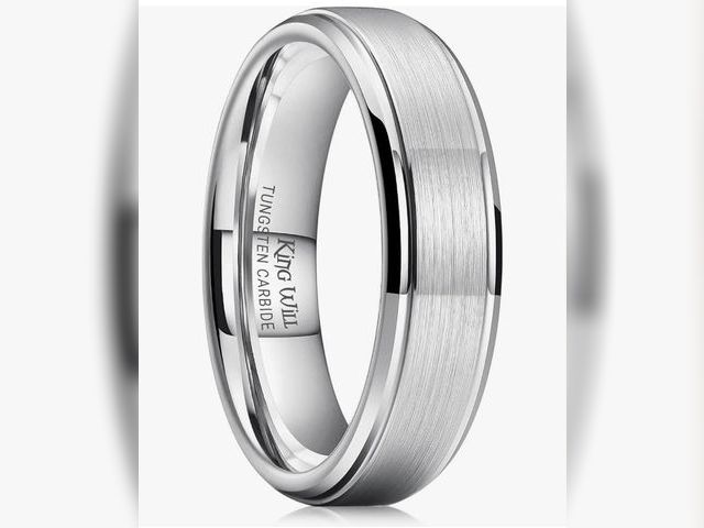 Lot 96-232946 - King Will Tungsten Carbide Wedding Band for Men Women Promise Rings Domed, High Polished, Engagement...