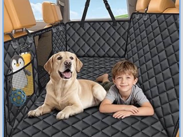 Lot 96-195253 - URPOWER Backseat Extender for Dogs - Hard Bottom Dog Car Seat Cover for Back Seat, Dog Hammock for C...