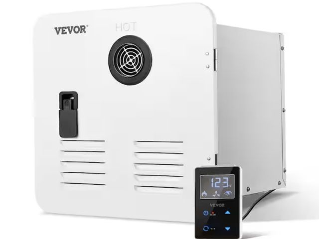 Lot 96-226372 - VEVOR RV Tankless Water Heater, Instant Shower with 15 x 15 in. White Door and Remote Controller, 65...
