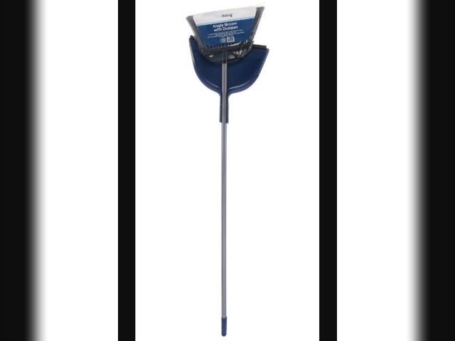 Lot 96-211340 - True Living Angle Broom with Dustpan New Color may vary