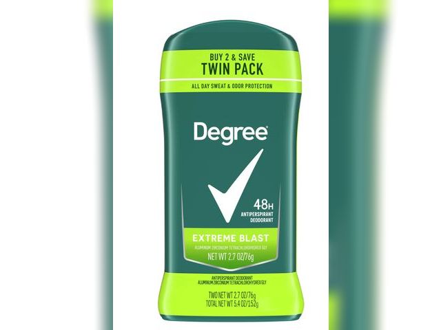 Lot 96-178185 - Degree Antiperspirant Deodorant for Men Extreme Blast, Twin Pack, 2.7 oz New
