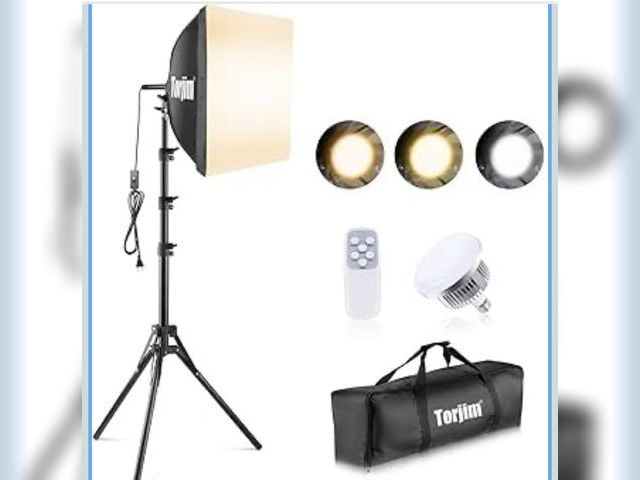 Lot 96-187483 - Torjim Softbox Photography Lighting Kit,  Professional Softbox Lighting Kit with 85W 3000-7500K LED ...