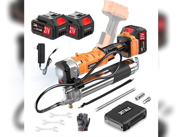 Lot 96-164363 - olmimo Grease Gun, High-Efficiency Electric Grease Gun Kit, 10000 PSI
Cordless Grease Gun with 2*2.0...