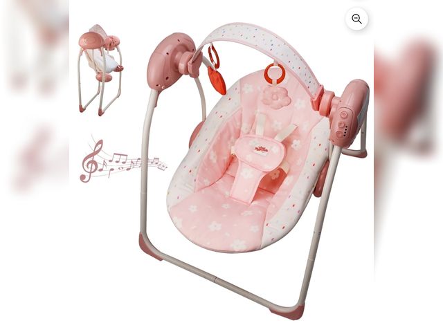 Lot 96-173841 - Deluxe Cozy Portable Baby Swings for Infants,Adaptable Speed,Music,Removable-Toy-Bar,Age 0-9 Months
...
