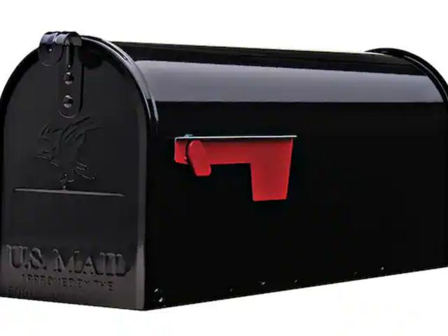 Lot 96-182310 - Architectural Mailboxes
Elite Black, Medium, Steel, Post Mount Mailbox
New some dent on front bottom...