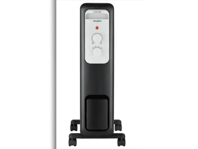 Lot 96-192657 - Pelonis
1,500-Watt Oil-Filled Radiant Electric Space Heater with Thermostat
Open box 
Appears Unused