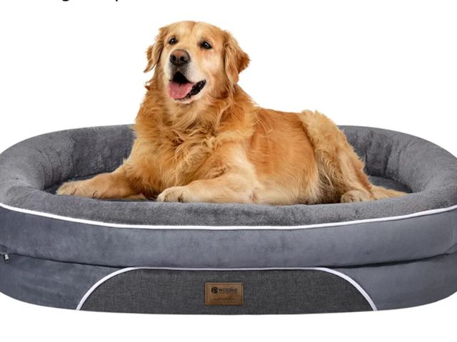 Lot 96-149252 - Orthopedic Waterproof Large Dog Bed, appears unused but missing bottom cushion. Edge cushion and bed...