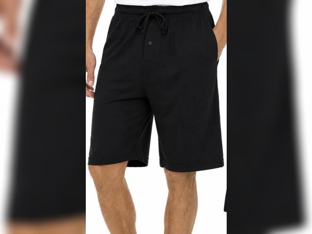 Lot 96-232762 - DARESAY Men’s Knit Shorts, Soft Sleep Lounge Shorts with Pockets &amp; Elastic Drawstring Waist, Siz...