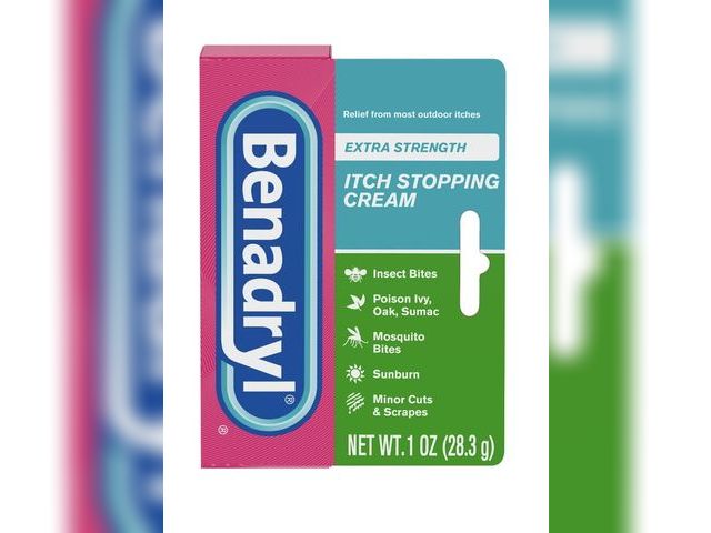 Lot 96-201128 - Benadryl Extra Strength Itch Relief Cream, Topical Analgesic, 1 oz EXP 7/27 New