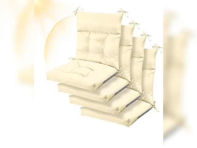 Lot 96-190732 - Sintuff 44 x 21 x 4 Patio Chair Cushions Outdoor Chair Cushions Seat/Back Tufted Pillow with Ties Al...