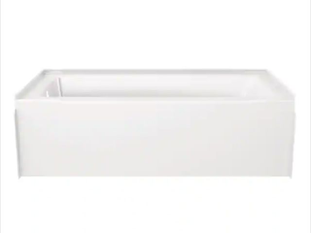 Lot 96-171815 - Delta
Classic 500 60 in. x 32 in. Alcove Deep Soaking Bathtub with Left Drain in High Gloss White Ne...