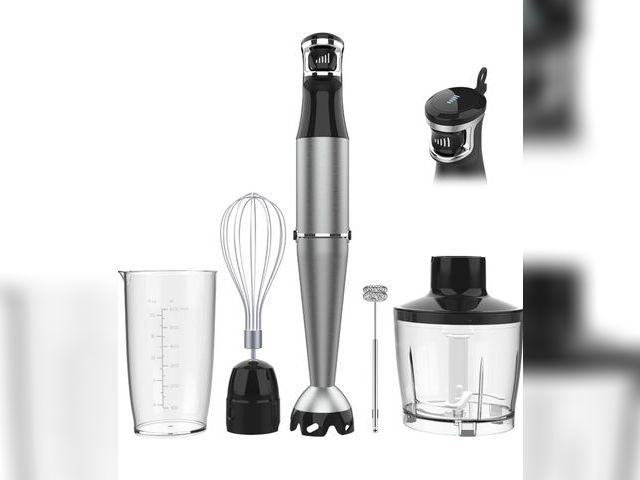 Lot 96-191163 - Immersion Blender Handheld Corded Hand Blenders Set 1100W, Trigger Variable Speed 5 in 1 Stick Emuls...