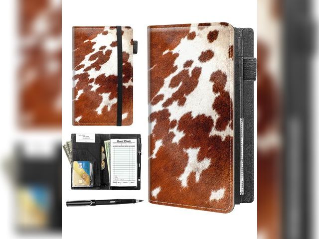 Lot 96-188271 - Server Books for Waitress Book,Leather Server Book with Zipper Pocket,Fit Waitress Apron,Guest Check...