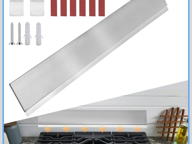 Lot 96-180507 - Universal Front Control Freestanding Range Stainless Backguard with 29.75" W×4.75" T×0.25" D Compati...