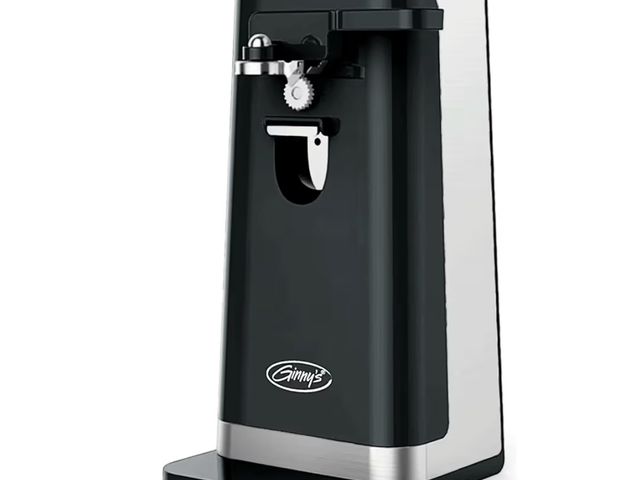 Lot 96-178095 - Montgomery Ward Ginny's 50W Electric Can Opener with Stainless Steel Blade and Knife Sharpener (Blac...