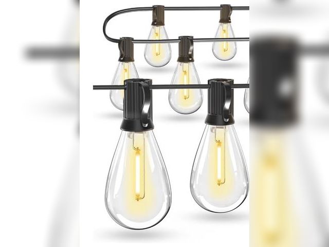 Lot 96-180842 - LED Outdoor String Lights with 35+1 Edison Shatterproof Waterproof Bulbs 100’

New