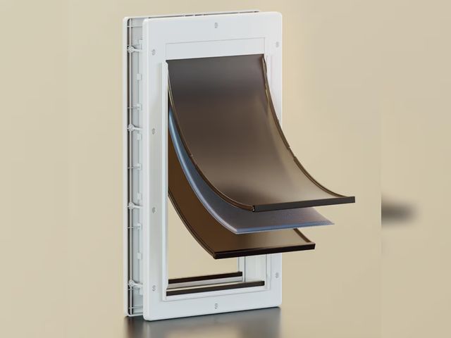 Lot 96-188213 - 3-Flap Dog Door, Large Doggy Door, Doggie Door for Install in Interior and Exterior Doors or Wall, I...