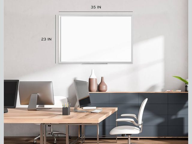 Lot 96-178057 - U Brands Magnetic Dry Erase Board White Board, 36" x 24", Silver Aluminum Frame
New