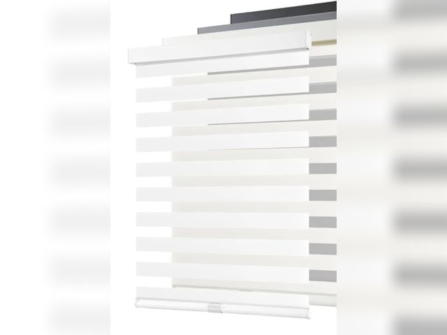 Lot 96-174096 - AOSKY Custom Cordless Zebra Blinds for Windows Pull Down Roller Window Shades Dual Layer Light Filte...