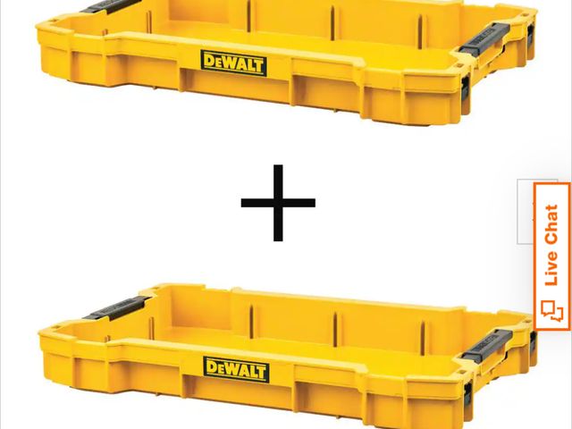 Lot 96-165376 - DeWalt TOUGHSYSTEM 2.0 Shallow Tool Tray (2 Pack) New