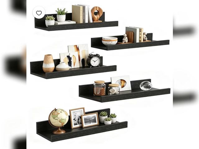 Lot 96-230638 - Sindcom 16inch Floating Shelves for Wall, Wall Shelves for Decor Storage, Wall Mounted Wood Shelves ...