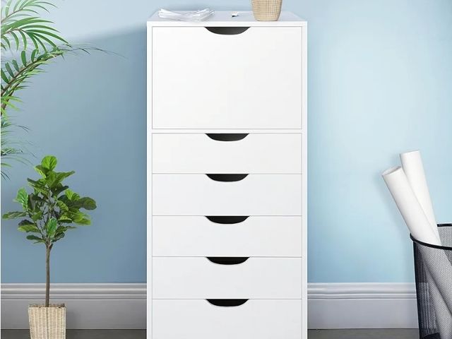 Lot 96-156906 - Naomi Home 6 Drawer Office Storage File Cabinet, Under Desk Storage File Cabinets for Home Office, O...