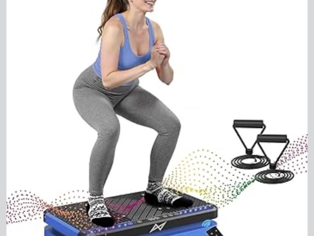 Lot 96-210195 - AXV Vibration Plate Fitness Platform Exercise Machine Vibrating Shaking Full Body Shaker Workout Vib...