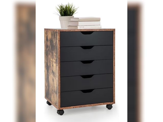 Lot 96-192168 - SILKYDRY 5 Drawer File Cabinet, 26.5" Vertical Filling Cabinet for Home Office, Under Desk Office Dr...