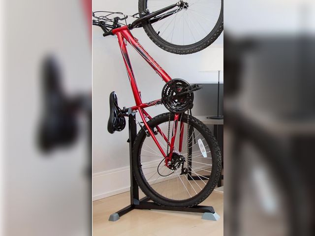 Lot 96-173438 - Bike Stand &amp; Vertical Storage Rack - Original Vertical Bicycle Floor Stand for Garage, Indoor &a...