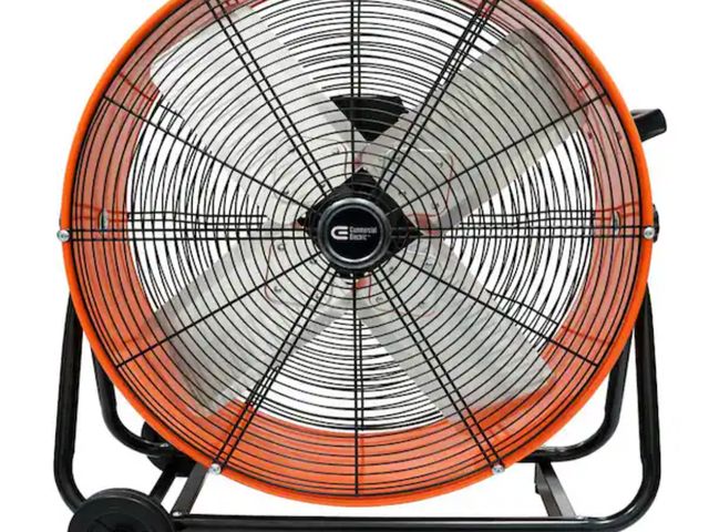 Lot 96-227599 - Commercial Electric
24 in. 2-Speed Heavy Duty Tilt Drum Fan
New 
Msrp $169.00
